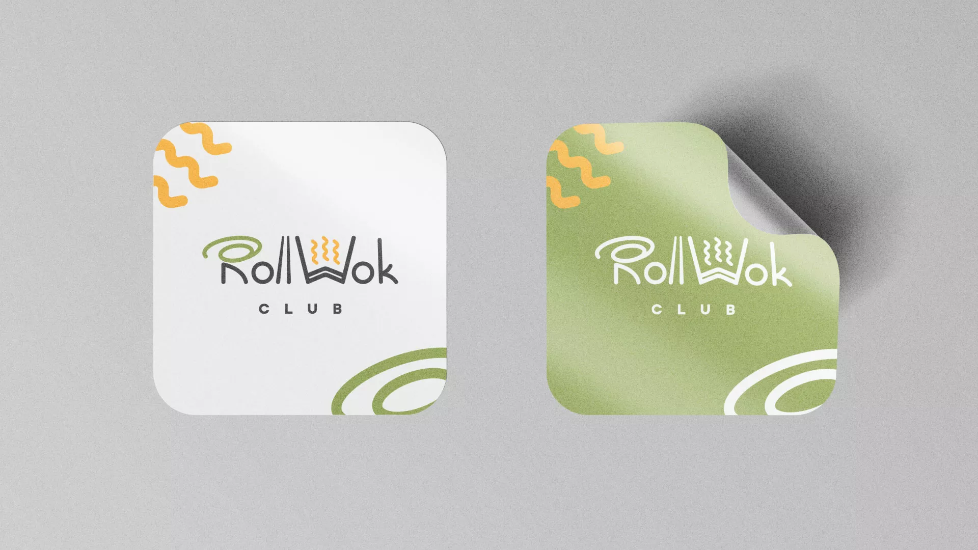 Разработка логотипа и фирменного стиля суши-бара «Roll Wok Club» в Биробиджане